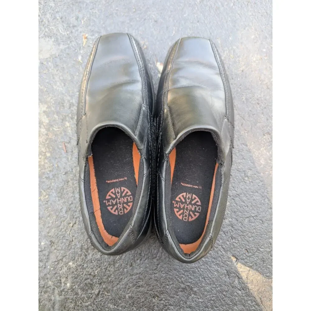Dunham Men's Dillon Slip On Black Loafer Leather Dress Shoes‎ Sz Size 9 DABO1